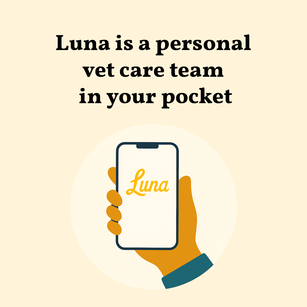 Luna is a personal vet care team in your pocket