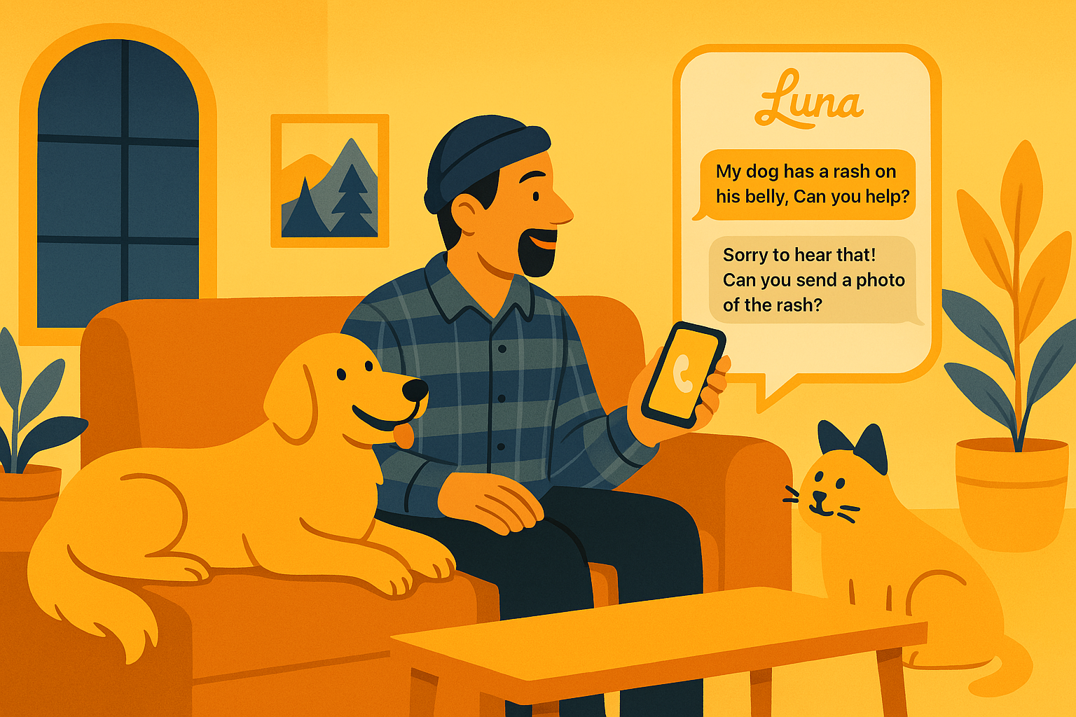 Luna app chat interface